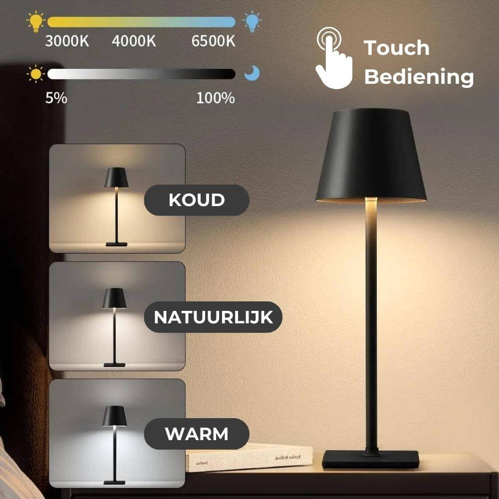 GloLite™️ | LED Draadloze Tafellamp