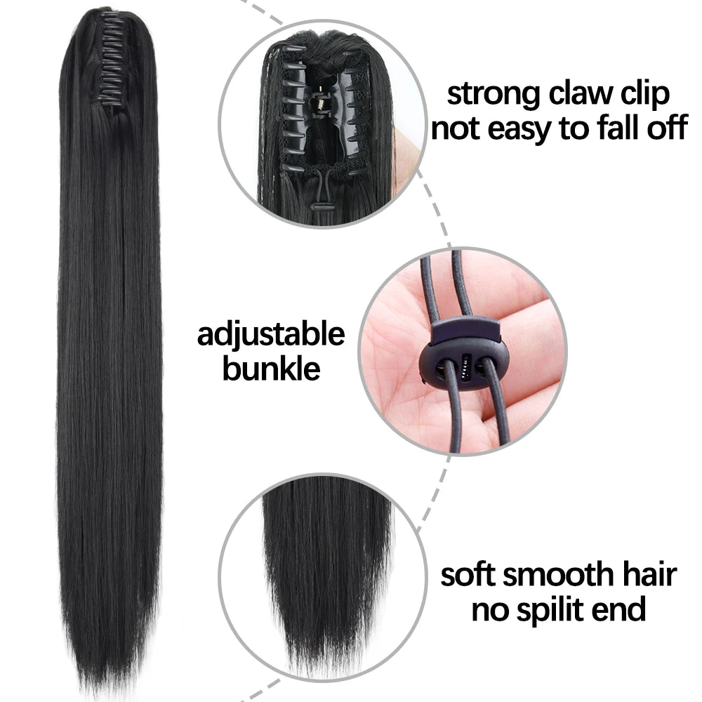 Ponytail Clip Claw 60cm | Binnen paar seconden Voller en Langer Haar